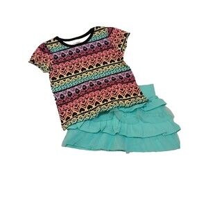 Garanimals Baby Girl 2pc Layered Skort w/Tulle Detail & Print Tee Set (2T) -NWOT